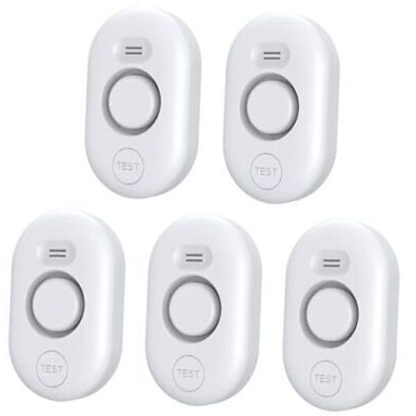 5 Pack Water Leak Detectors for Home, 100dB Water Sensor Alarm White 5 Sensors