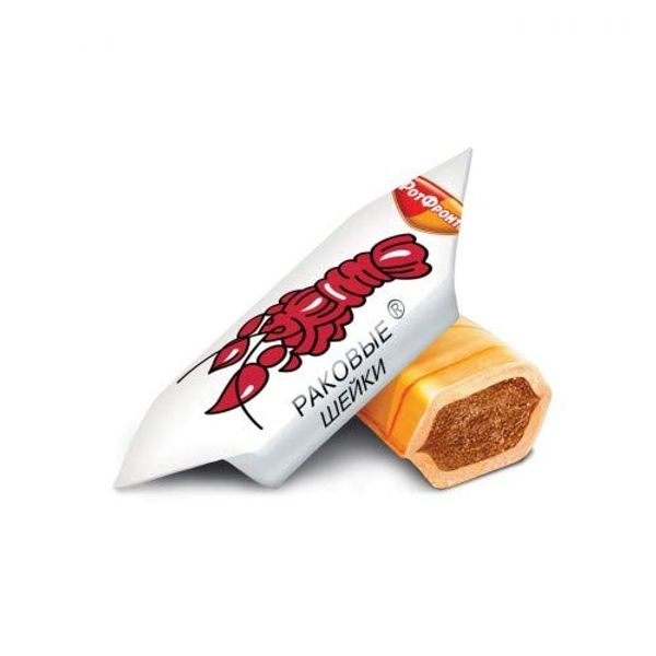 Imported Caramel Candy "Rakovye Sheiki" (Lobster Necks) By Krasny Oktyabr 1Kg / 2.2Lbs
