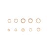 QWORK® Copper Washers Assorted Kit, 200 Pcs Flat Copper Sealing Washers - M5, M6, M8, M10, M12, M14