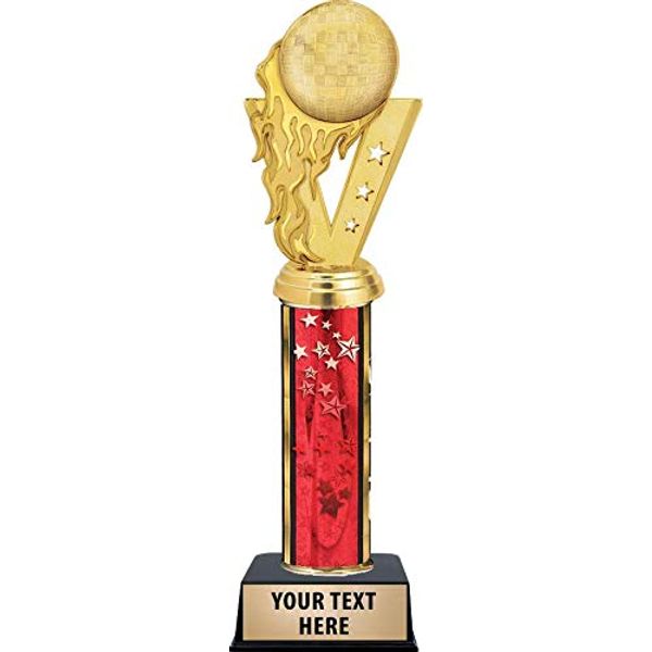 Dodgeball Awards, Personalized Red Stars Dodgeball Trophy
