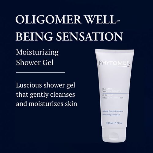 Phytomer Well-Being Moisturizing Shower Gel | Gentle Skin Cleanser & Moisturizer | Invigorates Tired Body, Skin & Muscles | Immediate & Lasting Hydration with Relaxing, Delicate Scent | 200 ml