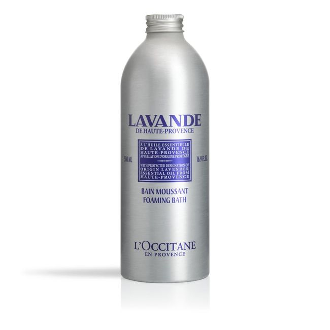 L'Occitane Relaxing & Foaming Lavender Bubble Bath, Standard, 16.9 Fl Oz