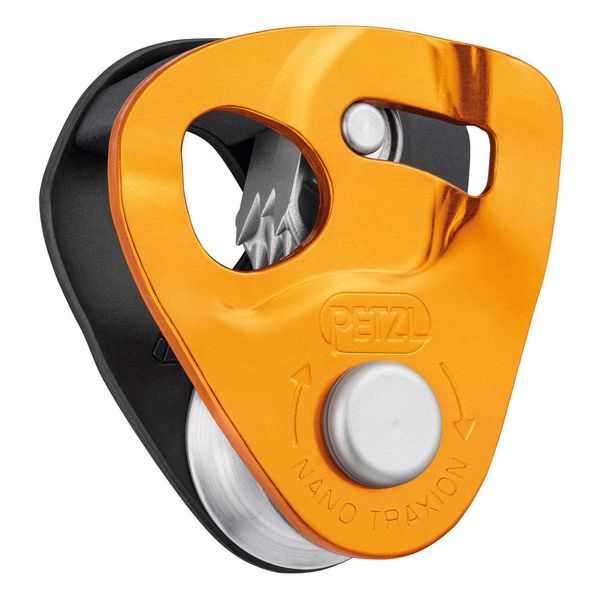 Petzl, Nano Traxion, Pulley Blocker Lightweight High-Performance, Yellow, One Size, Unisex-Adult