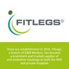 FitLegs - Open-Toe Compression Stocking - 18mmHg AES DVT Prevention - Below Knee, Small, White