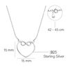 Sofia Milani - Women's Necklace 925 Silver - Heart Infinity Pendant - 50148