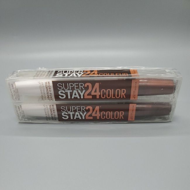 2x Maybelline Super Stay 24 Hr Color 2 Step Liquid Lipstick #345 Espresso Edge