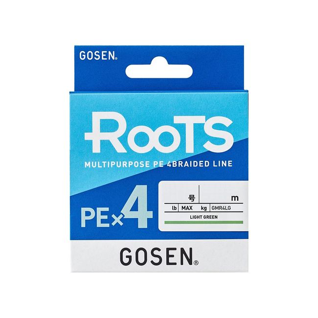 Gosen Roots PE x 4, Light Green, 668.4 ft (200 m), No. 2