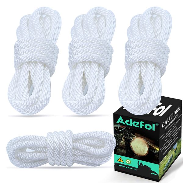 Adefol Recoil Starter Rope 4.8-Meter Pull Cord for Honda GX160 GX200 GX100 GX120 5.5HP 6.5HP Lawn Mower Chainsaw Trimmer Edger Brush Cutter Engine Parts