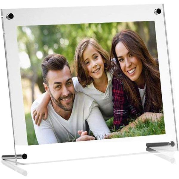 Ailelan Picture Frame, 8.5x11 Clear Acrylic Photo Frame A4 Letter Size Decorative Poster Frame Desktop Tabletop Display(1 Pack) (Full Frame is 9.4x13.4 inch)