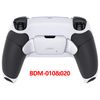 eXtremeRate Black Rubberized Grip Programable RISE 2.0 Remap Kit for ps5 Controller BDM-010 BDM-020, Upgrade Board & White Redesigned Back Shell & White Back Buttons - NO Controller