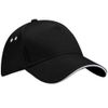 Beechfield B15C Baseball Cap, Black & Light Grey, One Size