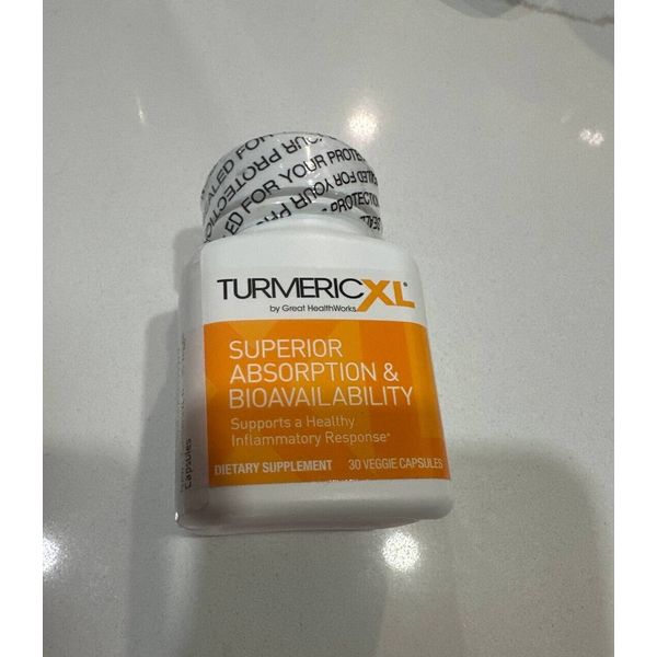 Turmeric XL by Great HealthWorks 30 Capsules New Sealed Exp 04/2027