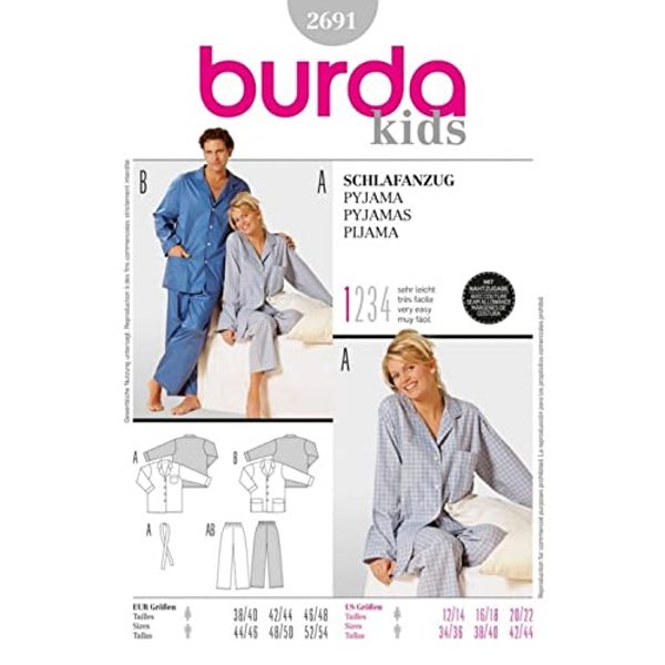 Burda Craft Sewing Pattern 2691 - Pyjamas Sizes: One Size