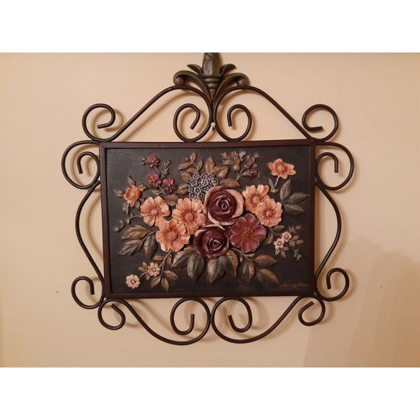 Kimberly Polson Floral Home Design Wall Art Sculpture Placque Decor