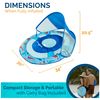 Swimways Sun Canopy Inflatable Baby Spring Float for Kids 9-24 Months, Shark Design