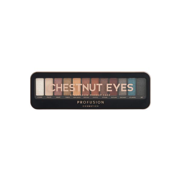 Profusion Cosmetics Pro Makeup Case Occhi Castani Palette Ombretti