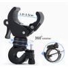 90° Rotating Bike Handlebar Mount Clamp Clip Holder Black for Flashlight Torch