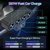 Dual USB PD Car Cigarette Lighter Socket Splitter Power Adapter Fast Charger 12V
