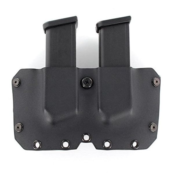 OWB Double MAG Holster - Black (Left-Hand - Bullets Forward, Springfield XDS 9, 40)