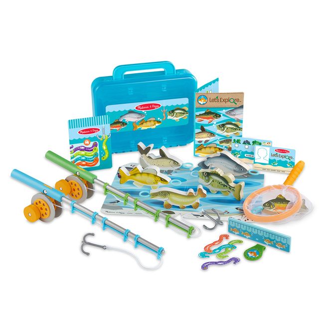 Melissa & Doug Let’s Explore Fishing Play Set – 21 Pieces - for Toddlers And Kids, Pretend Play Fishing Toy, Learning Toys For Kids Ages 3+