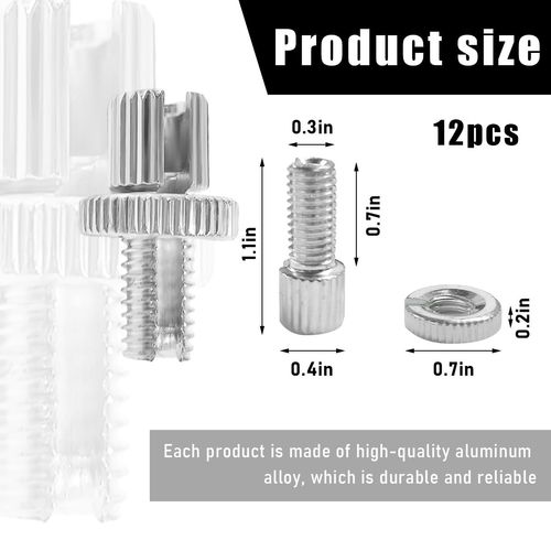 Gasedin 12 PCS Clutch Brake Cable Adjuster Screws, 8mm Metric Clutch Adjuster Nut Bolts Replace 34-67090, Brake Cable Adjuster Bolt for Bicycle ATV CT70 XR50, Motorcycle Accessories (Silver)