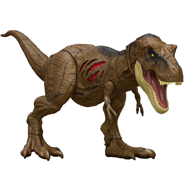 Mattel Jurassic World Jurassic World New Ruler Damage! T-Rex II [Total Length: Approx. 16.9 inches (43 cm)] [4 Years Old and Up] HGC19