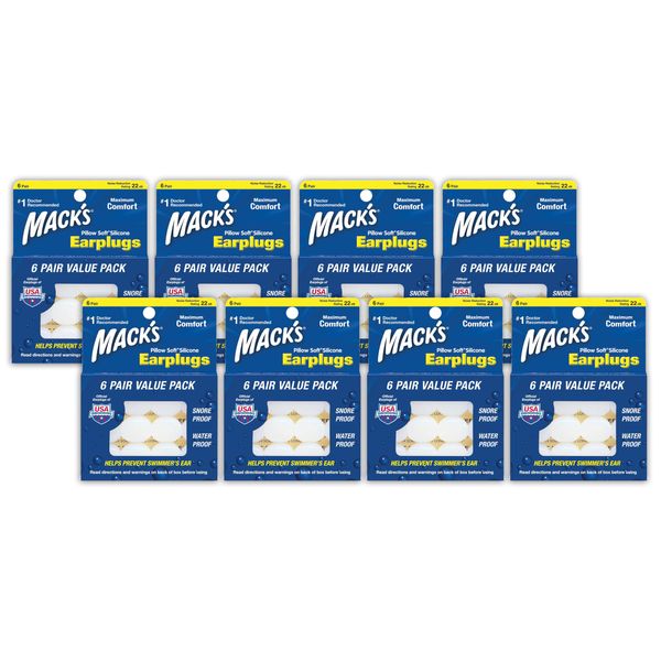 Mack's Pillow Soft Earplugs Value Pack, 48 Count