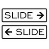 Classic Slide Door Sign - White - Small (1 Pack)