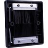 Single Gang Brush Wall - Plate Designed to Hide Cable Entry Points in The Wall (Black)