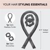 Kitsch Satin Heatless Curling Set - Hair Rollers for Heatless Curls | Heatless Hair Curlers & Hot Rollers | Hair Curlers To Sleep In | Heatless Curling Rod Headband | Heatless Curler (Charcoal)