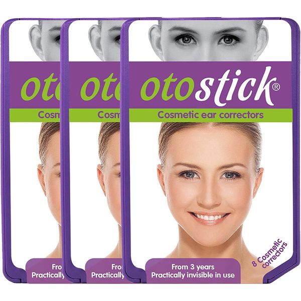 otostick x3 Pack Protruding Ears Inconspicuous Correction Tape Silicone Seal Japanese Instruction Manual Included