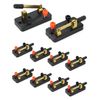 QWORK Educational Single Pole Cutter Switch, 10 Pack Single Throw Electrical Switch for Making and Breaking a Single Electrical Connection Circuit Physics Laboratory Equipment