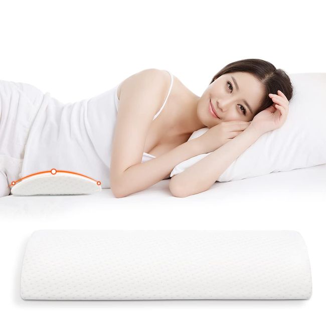 Meikaso Low Rising Lumbar Pillow, For Sleeping, Sleep Support, Body Pressure Dispersion, Warped Waist, Flat Back, Strong Breathability, Foot Pillow, Leg Pillow, Swelling of the Legs & Lumbar Pillow,