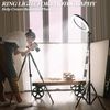 LETSCOM F-533 10.2" Selfie Ring Light Dimmable with Tripod Stand, 2Phone Holders