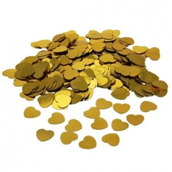 Medium Gold Hearts Confetti