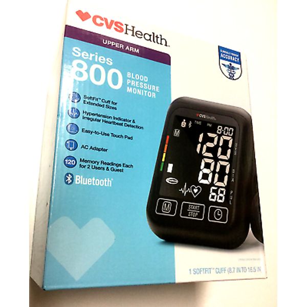 Series 800 - CVS Blood Pressure Monitor For Upper Arm, Bluetooth, AC Adapter NEW