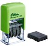 Shiny PET-300 Self-inking Date Stamp (3.8mm Character Height) , Green
