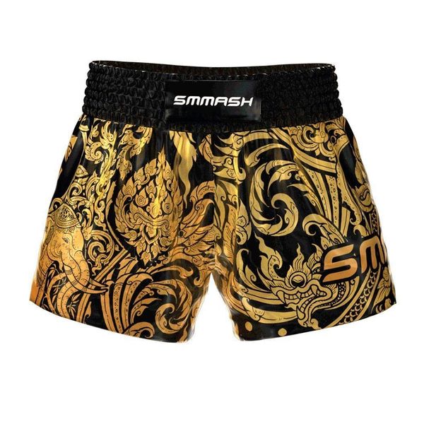 SMMASH MMA Shorts Herren Kurz Sporthose Thaibox Muay Thai Hose Boxhose Trainingsshorts Atmungsaktiv Elastisch Abriebfest