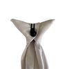 CB4 Accessories White Clip On Tie For Men
