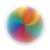 Pretty Rainbow Spirograph Geometric Art for Math Teacher PopSockets Swappable PopGrip