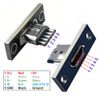 Cablecc 5pcs/set USB 2.0 Pinout DIY OEM Micro USB 5 Pin Female Type B Socket Connector Panel Mount Type with PC Board