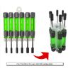 ENGINEER DK-14 Engineer Precision Nut Driver Set, Compatible with 0.1 - 0.24 inch (3 - 6 mm) Opposite Sides, Green