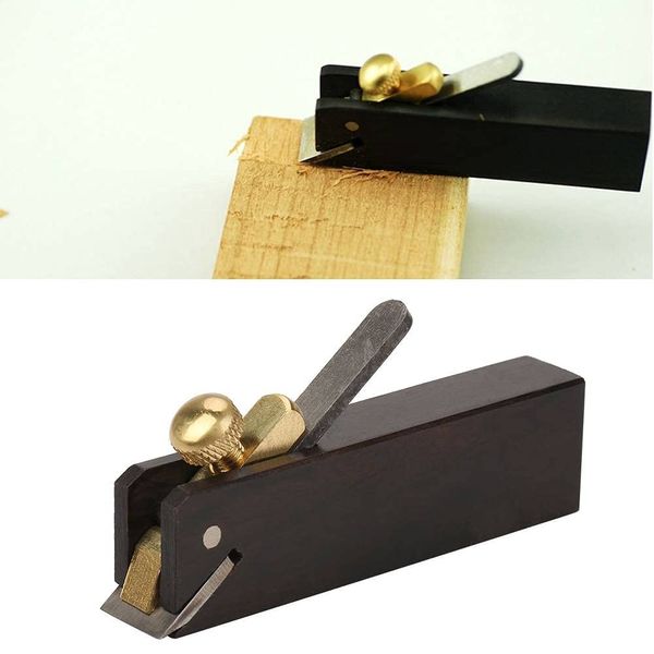 Mini Ebony Plane, DIY Cable-line Carpenter Wood Cutting Tool Small Hand Plane Wood Chamfer Wood Planer for Woodworking