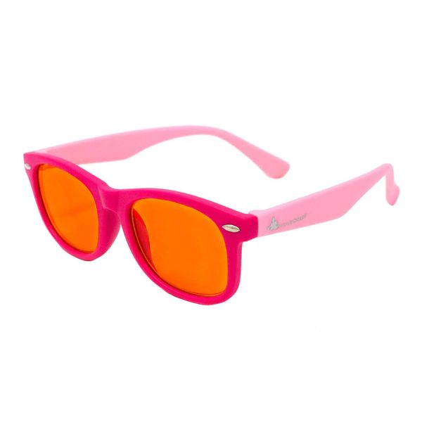 DefenderShield Kids Blue Light Blocking Glasses for Computer, Mobile, Video Games, Gaming (Pink, Orange)