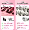Cluster Lashes False Eyelashes Individual D Curl Russian Strip Lashes Fluffy Wispy DIY Eyelash Extension Natural Look Reusable lashes Handmade Thick Soft Dramatic Fake Eyelashes 10 Pairs (DD05-16)