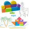 50Pcs Large Size Construction Blocks Set Creative Education Foam Building Block Play Set