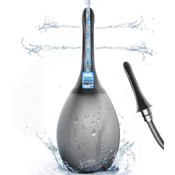 Enema Douche Anti Back-Flow, Amal Douche Connected to Shower Hole,Enema Bulb with 7 Spouts, Reusable Enima Vaginal Cleaner kit for Men Women