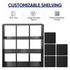 9-Cube Black Closet Organizer Storage Shelves Save Space Study Bookshelves