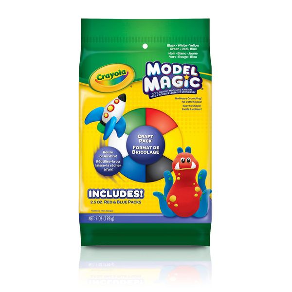 Crayola Model Magic Craft Pack, Modeling Clay Alternative, 7oz (232407)