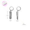 NEONS Nail Clippers, Small Ring, Foldable, Portable, Men's, Women(Silver)
